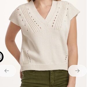 Dear John Cream V-Neck Sweater